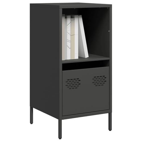Qnhdfrt Sideboard Schwarz Kaltgewalzter Stahl Kommode mit Schublade und Fach 35x39x73.5 cm für Wohnzimmer Flur Büro Robust Stabil Viel Stauraum Pflegeleicht Qnhdfrt Sideboard Schwarz Kaltgewalzter Stahl Kommode mit Schublade und Fach 35x39x73.5 cm für Wohnzimmer Flur Büro Robust Stabil Viel Stauraum Pflegeleicht von Qnhdfrt