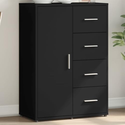 Qnhdfrt Sideboard Schwarz aus Holzwerkstoff 60x31x84 cm Breit mit Modernem Design Robust und Stabil für Wohnzimmer Küche Flur oder Büro als Praktischer Schrank mit Großer Ablagefläche Qnhdfrt Sideboard Schwarz aus Holzwerkstoff 60x31x84 cm Breit mit Modernem Design Robust und Stabil für Wohnzimmer Küche Flur oder Büro als Praktischer Schrank mit Großer Ablagefläche von Qnhdfrt