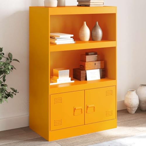 Qnhdfrt Sideboard Senfgelb 67x39x107 cm aus Kaltgewalztem Stahl Robustes Möbel mit Stauraum für Wohnzimmer Küche und Flur Trendiges Design Qnhdfrt Sideboard Senfgelb 67x39x107 cm aus Kaltgewalztem Stahl Robustes Möbel mit Stauraum für Wohnzimmer Küche und Flur Trendiges Design von Qnhdfrt