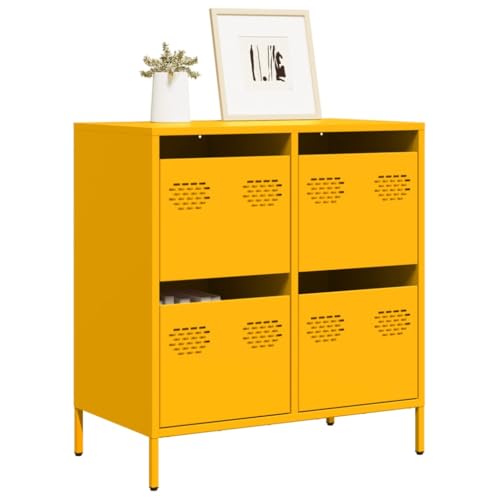 Qnhdfrt Sideboard Senfgelb mit 4 Schubladen Kaltgewalzter Stahl Kommode 68x39x73,5 cm Aufbewahrungsschrank für Wohnzimmer Küche Flur Qnhdfrt Sideboard Senfgelb mit 4 Schubladen Kaltgewalzter Stahl Kommode 68x39x73,5 cm Aufbewahrungsschrank für Wohnzimmer Küche Flur von Qnhdfrt