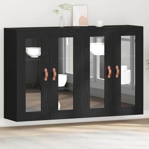 Qnhdfrt Sideboard Set 2 Stück Schwarz Eiche Buffetschrank Kommode 69,5x34x90cm Modernes Esszimmer Möbel mit 6 Türen und Goldgriffen Stauraum Lösung Qnhdfrt Sideboard Set 2 Stück Schwarz Eiche Buffetschrank Kommode 69,5x34x90cm Modernes Esszimmer Möbel mit 6 Türen und Goldgriffen Stauraum Lösung von Qnhdfrt
