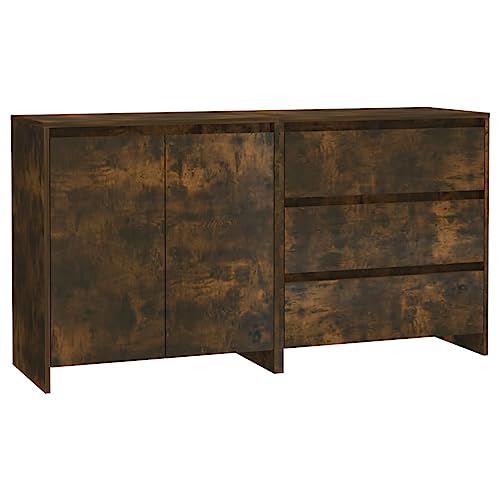 Qnhdfrt Sideboard Set 2-TLG Räuchereiche Holzwerkstoff 70x41x75cm Beistellschrank mit Türen und Schubladen Landhausstil für Wohnzimmer Küche Flur Qnhdfrt Sideboard Set 2-TLG Räuchereiche Holzwerkstoff 70x41x75cm Beistellschrank mit Türen und Schubladen Landhausstil für Wohnzimmer Küche Flur von Qnhdfrt