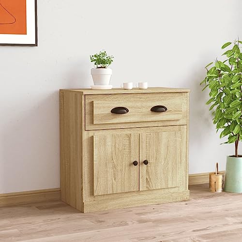 Qnhdfrt Sideboard Sonoma-Eiche 70x35,5x67,5 cm Holzwerkstoff mit praktischen Türen und viel Stauraum für Wohnzimmer, Küche oder Flur Qnhdfrt Sideboard Sonoma-Eiche 70x35,5x67,5 cm Holzwerkstoff mit praktischen Türen und viel Stauraum für Wohnzimmer, Küche oder Flur von Qnhdfrt