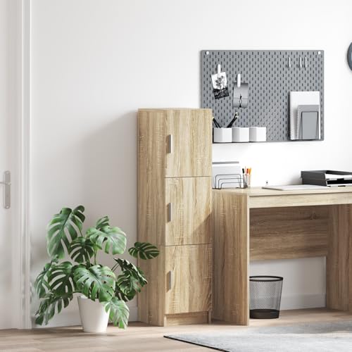 Qnhdfrt Sideboard Sonoma Eiche Braun mit 3 Türen Rechteckig – Modernes Design für viel Stauraum in Wohnzimmer Esszimmer oder Flur Qnhdfrt Sideboard Sonoma Eiche Braun mit 3 Türen Rechteckig – Modernes Design für viel Stauraum in Wohnzimmer Esszimmer oder Flur von Qnhdfrt
