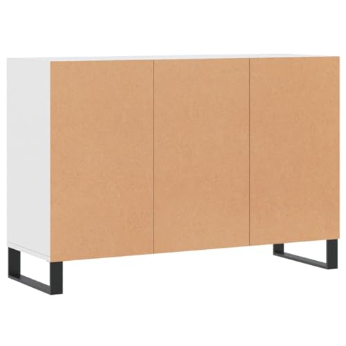 Qnhdfrt Sideboard Weiß 103,5x35x70 cm Holzwerkstoff mit Eisenbeinen Stauraum Möbel für Wohnzimmer Esszimmer Flur Qnhdfrt Sideboard Weiß 103,5x35x70 cm Holzwerkstoff mit Eisenbeinen Stauraum Möbel für Wohnzimmer Esszimmer Flur von Qnhdfrt