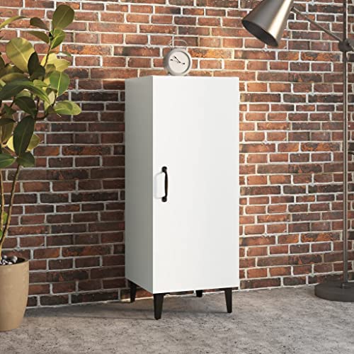 Qnhdfrt Sideboard Weiß 34,5x34x90 cm Holzwerkstoff Modernes Design mit Reichlich Stauraum für Wohnzimmer Küche Flur von Qnhdfrt