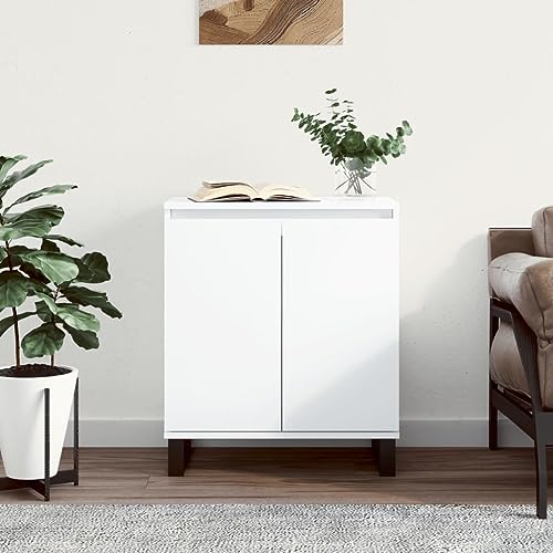 Qnhdfrt Sideboard Weiß 60x35x70 cm aus Holzwerkstoff & Eisen - Modernes Design mit viel Stauraum für Wohnzimmer, Küche oder Flur Qnhdfrt Sideboard Weiß 60x35x70 cm aus Holzwerkstoff & Eisen - Modernes Design mit viel Stauraum für Wohnzimmer, Küche oder Flur von Qnhdfrt