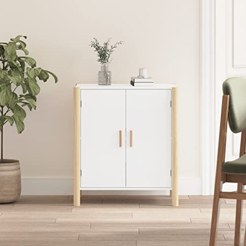 Qnhdfrt Sideboard Weiß 62x38x70 cm aus Holzwerkstoff mit Massivholzbeinen für Stauraum und Dekoration im Wohnzimmer Flur oder Küchebereich Qnhdfrt Sideboard Weiß 62x38x70 cm aus Holzwerkstoff mit Massivholzbeinen für Stauraum und Dekoration im Wohnzimmer Flur oder Küchebereich von Qnhdfrt