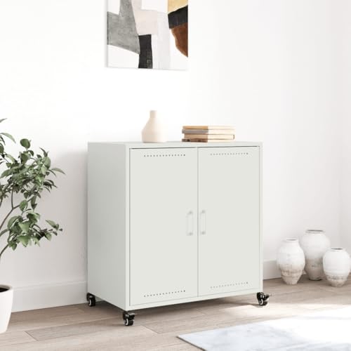 Qnhdfrt Sideboard Weiß 68x39x72 cm Stahl Schrank mit Rollen und 2 Türen für Wohnzimmer Flur Küche Moderner Aufbewahrungsschrank Qnhdfrt Sideboard Weiß 68x39x72 cm Stahl Schrank mit Rollen und 2 Türen für Wohnzimmer Flur Küche Moderner Aufbewahrungsschrank von Qnhdfrt