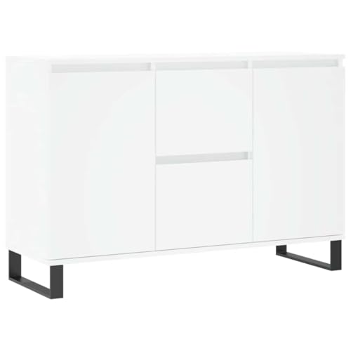 Qnhdfrt Sideboard Weiß Holzwerkstoff 104x35x70 cm Breit Mit Eisenbeinen Modernes Design Stauraum für Wohnzimmer Küche Flur Qnhdfrt Sideboard Weiß Holzwerkstoff 104x35x70 cm Breit Mit Eisenbeinen Modernes Design Stauraum für Wohnzimmer Küche Flur von Qnhdfrt