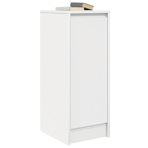 Qnhdfrt Sideboard Weiß Holzwerkstoff 29,5x34x76 cm Aufbewahrungsschrank mit Tür für Wohnzimmer Küche Flur von Qnhdfrt