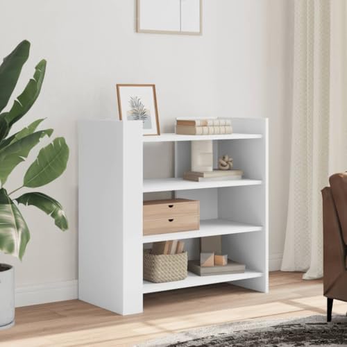 Qnhdfrt Sideboard Weiß Holzwerkstoff 73,5x35x75 cm mit Viel Stauraum Zeitloses Design für Wohnzimmer Küche Flur von Qnhdfrt