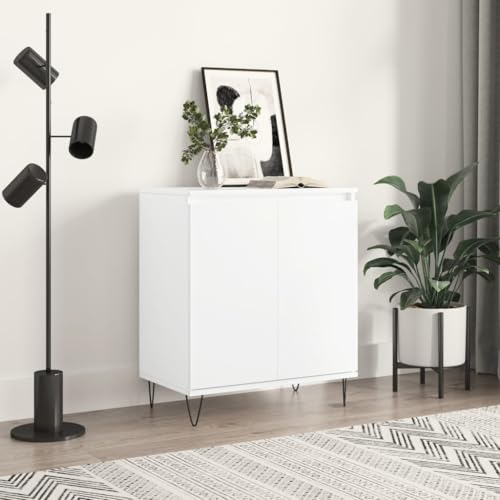 Qnhdfrt Sideboard Weiß Holzwerkstoff mit Eisenbeinen 60x35x70 cm Modernes Design Stauraum für Wohnzimmer Küche Flur Qnhdfrt Sideboard Weiß Holzwerkstoff mit Eisenbeinen 60x35x70 cm Modernes Design Stauraum für Wohnzimmer Küche Flur von Qnhdfrt