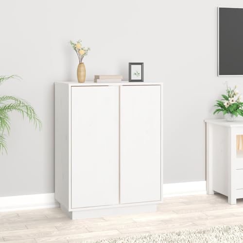 Qnhdfrt Sideboard Weiß Massivholz Kiefer 60x35x80 cm Klassisches Design Stauraum Möbel für Wohnzimmer Flur Küche Qnhdfrt Sideboard Weiß Massivholz Kiefer 60x35x80 cm Klassisches Design Stauraum Möbel für Wohnzimmer Flur Küche von Qnhdfrt