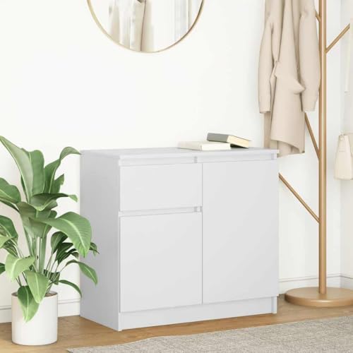 Qnhdfrt Sideboard Weiß mit Schublade 71x35x65 cm Holzwerkstoff Aufbewahrungsschrank für Wohnzimmer Küche Flur Praktische Kommode mit Türen und Regal Qnhdfrt Sideboard Weiß mit Schublade 71x35x65 cm Holzwerkstoff Aufbewahrungsschrank für Wohnzimmer Küche Flur Praktische Kommode mit Türen und Regal von Qnhdfrt