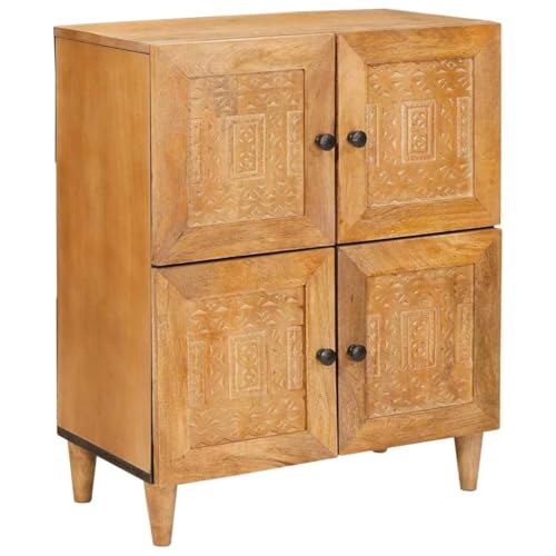 Qnhdfrt Sideboard Wohnzimmer 33,5x60x75 cm aus massivem Mangoholz mit 4 Türen Modernes Lowboard als Küchenschrank oder Flurmöbel für Living Room Küche Corridor and Bedroom Qnhdfrt Sideboard Wohnzimmer 33,5x60x75 cm aus massivem Mangoholz mit 4 Türen Modernes Lowboard als Küchenschrank oder Flurmöbel für Living Room Küche Corridor and Bedroom von Qnhdfrt