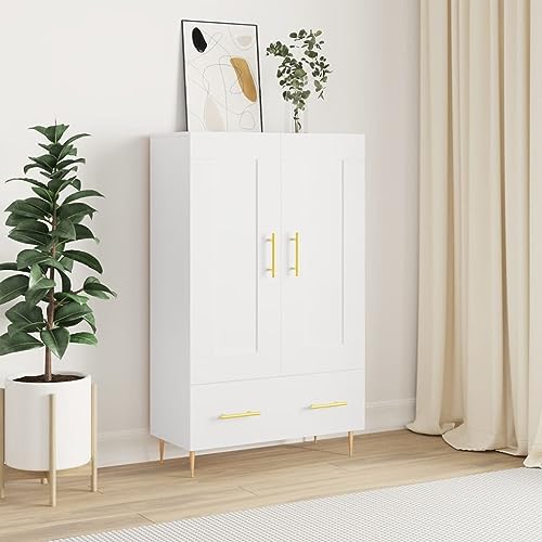 Qnhdfrt Sideboard Wohnzimmer Highboard Weiß 69,5x31x115 cm Holzwerkstoff & Metall - Elegantes Design mit Vielseitigem Stauraum für Küche, Flur oder Büro Qnhdfrt Sideboard Wohnzimmer Highboard Weiß 69,5x31x115 cm Holzwerkstoff & Metall - Elegantes Design mit Vielseitigem Stauraum für Küche, Flur oder Büro von Qnhdfrt