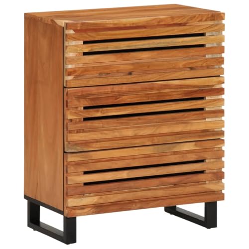 Qnhdfrt Sideboard aus Massivholz Akazie und Stahl Industrie-Design mit 3 Schubladen 60x34x75 cm für Schlafzimmer Wohnzimmer Aufbewahrungsschrank Robust und Langlebig Qnhdfrt Sideboard aus Massivholz Akazie und Stahl Industrie-Design mit 3 Schubladen 60x34x75 cm für Schlafzimmer Wohnzimmer Aufbewahrungsschrank Robust und Langlebig von Qnhdfrt