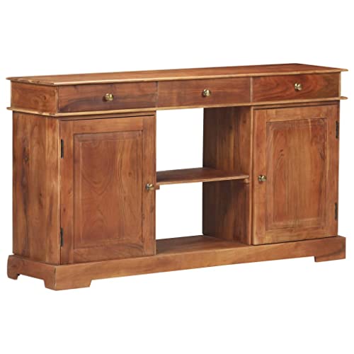 Qnhdfrt Sideboard aus massivem Akazienholz Honigbraun 135x35x75 cm mit 2 Türen 3 Schubladen Rustikales Design für Wohnzimmer Küche Flur Beistellschrank Landhausstil Qnhdfrt Sideboard aus massivem Akazienholz Honigbraun 135x35x75 cm mit 2 Türen 3 Schubladen Rustikales Design für Wohnzimmer Küche Flur Beistellschrank Landhausstil von Qnhdfrt