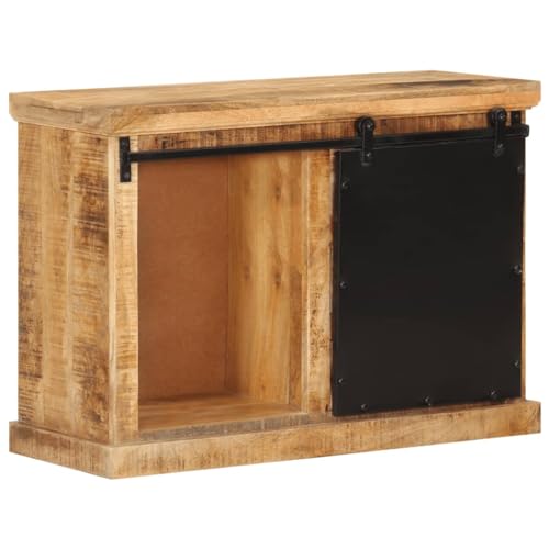 Qnhdfrt Sideboard aus massivem Mangoholz 80x30x55 cm Natur Beistellschrank für Wohnzimmer Küche Flur Qnhdfrt Sideboard aus massivem Mangoholz 80x30x55 cm Natur Beistellschrank für Wohnzimmer Küche Flur von Qnhdfrt