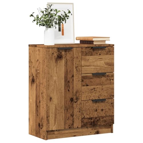 Qnhdfrt Sideboard in Altholz-Optik aus Holzwerkstoff 60x30x70 cm mit 3 Schubladen und 2 Fächern - Zeitloses Design für Wohnzimmer Esszimmer oder Flur als vielseitiges Möbel Qnhdfrt Sideboard in Altholz-Optik aus Holzwerkstoff 60x30x70 cm mit 3 Schubladen und 2 Fächern - Zeitloses Design für Wohnzimmer Esszimmer oder Flur als vielseitiges Möbel von Qnhdfrt