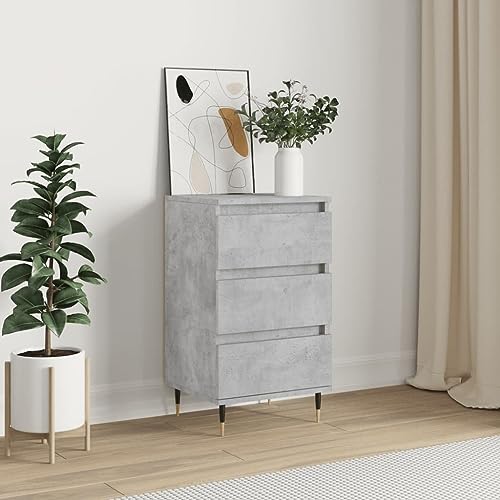 Qnhdfrt Sideboard in Betongrau 40x35x70 cm mit 3 Schubladen aus Holzwerkstoff und Metallbeinen Modernes Design für Wohnzimmer Küche Flur als praktisches Möbelstück Qnhdfrt Sideboard in Betongrau 40x35x70 cm mit 3 Schubladen aus Holzwerkstoff und Metallbeinen Modernes Design für Wohnzimmer Küche Flur als praktisches Möbelstück von Qnhdfrt