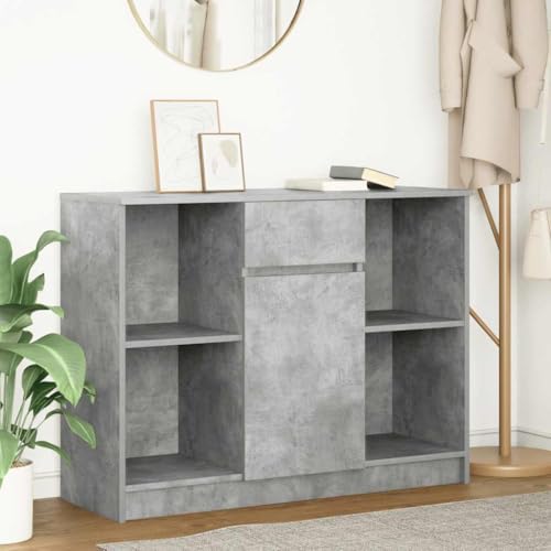 Qnhdfrt Sideboard mit Schublade Betongrau Holzwerkstoff 101x35x76 cm für Wohnzimmer Küche Büro mit Stauraum Anpassbarer Montage und Robustem Design Qnhdfrt Sideboard mit Schublade Betongrau Holzwerkstoff 101x35x76 cm für Wohnzimmer Küche Büro mit Stauraum Anpassbarer Montage und Robustem Design von Qnhdfrt