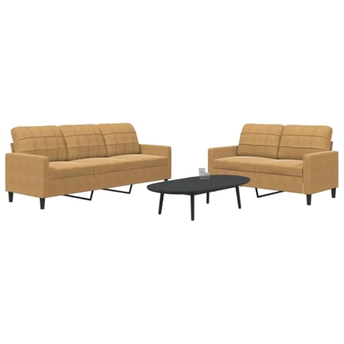 Qnhdfrt Sofa Couch Garnitur Samt Braun 2+3 Sitzer Modernes Design für Wohnzimmer mit Bequemen Kissen Qnhdfrt Sofa Couch Garnitur Samt Braun 2+3 Sitzer Modernes Design für Wohnzimmer mit Bequemen Kissen von Qnhdfrt