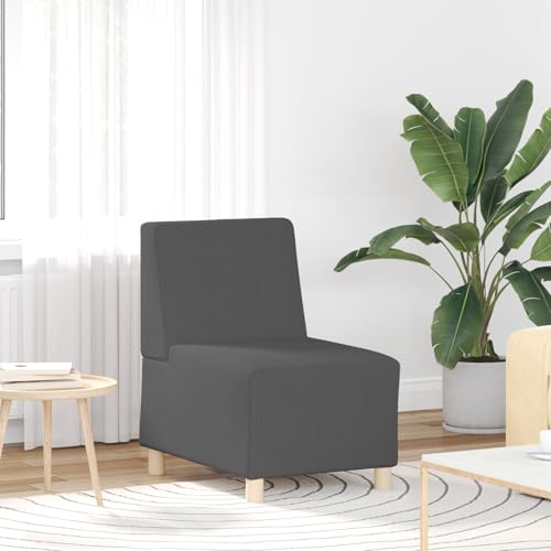 Qnhdfrt Sofa-Stuhl ohne Armlehnen Dunkelgrau Cordstoff 55 cm Kompakter Sessel für Wohnzimmer Schlafzimmer Balkon mit Weichem Material und Robustem Gestell Qnhdfrt Sofa-Stuhl ohne Armlehnen Dunkelgrau Cordstoff 55 cm Kompakter Sessel für Wohnzimmer Schlafzimmer Balkon mit Weichem Material und Robustem Gestell von Qnhdfrt