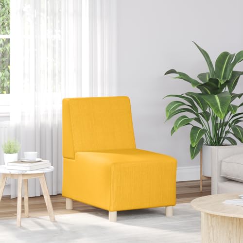 Qnhdfrt Sofa-Stuhl ohne Armlehnen Hellgelb 55 cm Cordstoff Modernes Design Stabiles Gestell für Entspannung Lesen Fernsehen in Wohnzimmer Balkon Schlafzimmer Qnhdfrt Sofa-Stuhl ohne Armlehnen Hellgelb 55 cm Cordstoff Modernes Design Stabiles Gestell für Entspannung Lesen Fernsehen in Wohnzimmer Balkon Schlafzimmer von Qnhdfrt