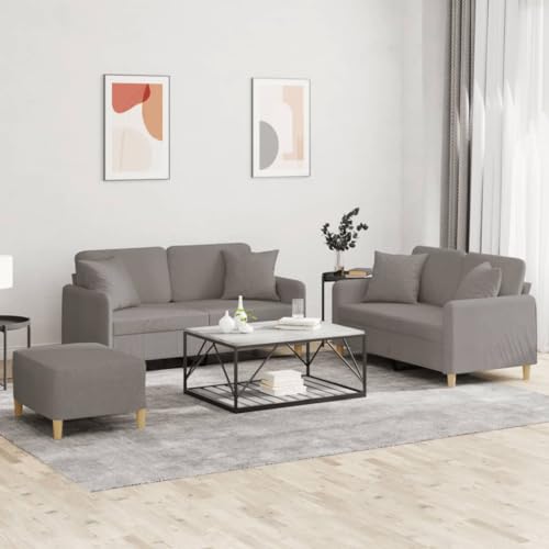 Qnhdfrt Sofagarnitur mit Hocker 2X Zweisitzer Sofa Couch 120cm 140cm Taupe Stoff Wohnzimmer Balkon Esszimmer Bequem Robust Qnhdfrt Sofagarnitur mit Hocker 2X Zweisitzer Sofa Couch 120cm 140cm Taupe Stoff Wohnzimmer Balkon Esszimmer Bequem Robust von Qnhdfrt
