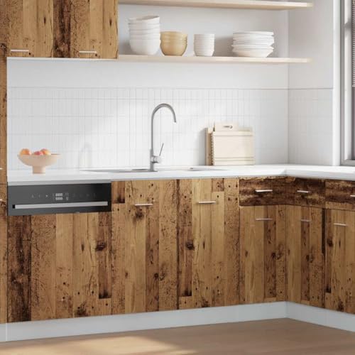 Qnhdfrt Spülenunterschrank Lyon Altholz Holzwerkstoff 80x46x81,5 cm Küchenunterschrank Mit Stauraum Für Kücheneinrichtung von Qnhdfrt