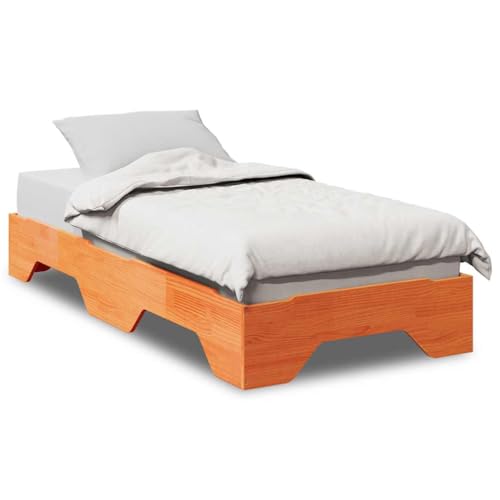 Qnhdfrt Stapelbares Massivholzbett aus Kiefer 100x200 cm mit Lattenrost Platzsparendes Design als Einzelbett oder Doppelbett für Gästezimmer und kleine Räume von Qnhdfrt