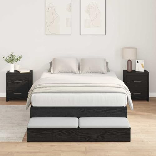 Qnhdfrt Stauraum Bettgestell Schwarz Eiche 120x200 cm Modernes Design mit 4 Schubladen Robuster Holzwerkstoff für Erwachsene Maximale Belastung 200 kg Qnhdfrt Stauraum Bettgestell Schwarz Eiche 120x200 cm Modernes Design mit 4 Schubladen Robuster Holzwerkstoff für Erwachsene Maximale Belastung 200 kg von Qnhdfrt