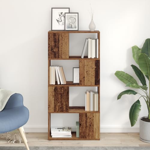Qnhdfrt Stauraum Einheit Regal Altholz Optik 60x24x124 cm Offenes Wohnzimmer Regalbrett mit 8 Fächern aus Holz MDF für Rustikale Einrichtung Qnhdfrt Stauraum Einheit Regal Altholz Optik 60x24x124 cm Offenes Wohnzimmer Regalbrett mit 8 Fächern aus Holz MDF für Rustikale Einrichtung von Qnhdfrt