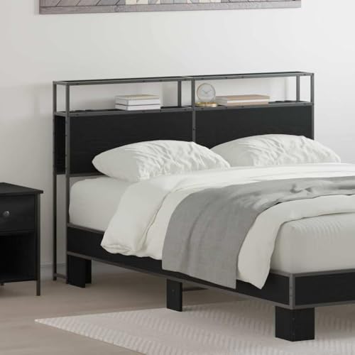 Qnhdfrt Stauraum Kopfteil Schwarz Eiche 135 cm aus Holzwerkstoff mit integrierten USB-C Anschlüssen Modernes Design & praktische Ablage für Schlafzimmer Qnhdfrt Stauraum Kopfteil Schwarz Eiche 135 cm aus Holzwerkstoff mit integrierten USB-C Anschlüssen Modernes Design & praktische Ablage für Schlafzimmer von Qnhdfrt