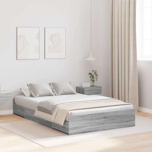 Qnhdfrt Stauraumbett Grau Sonoma 120 x 200 cm Modernes Bettgestell mit Integriertem Stauraum aus Melaminplatte Robust & Langlebig für Schlafzimmer Jugendzimmer und Gästezimmer Qnhdfrt Stauraumbett Grau Sonoma 120 x 200 cm Modernes Bettgestell mit Integriertem Stauraum aus Melaminplatte Robust & Langlebig für Schlafzimmer Jugendzimmer und Gästezimmer von Qnhdfrt
