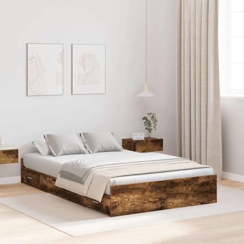 Qnhdfrt Stauraumbett Räuchereiche 120 x 200 cm Modernes Bettgestell mit Schubladen Melaminplatte Robust & Langlebig für Schlafzimmer Gästezimmer und Jugendzimmer Qnhdfrt Stauraumbett Räuchereiche 120 x 200 cm Modernes Bettgestell mit Schubladen Melaminplatte Robust & Langlebig für Schlafzimmer Gästezimmer und Jugendzimmer von Qnhdfrt