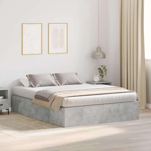 Qnhdfrt Stauraumbettgestell Beton Grau 160x200 cm Modernes Design mit Schubladen Robuster Holzwerkstoffrahmen bis 200 kg Belastbarkeit Minimalistisches Schlafzimmer Möbel Qnhdfrt Stauraumbettgestell Beton Grau 160x200 cm Modernes Design mit Schubladen Robuster Holzwerkstoffrahmen bis 200 kg Belastbarkeit Minimalistisches Schlafzimmer Möbel von Qnhdfrt