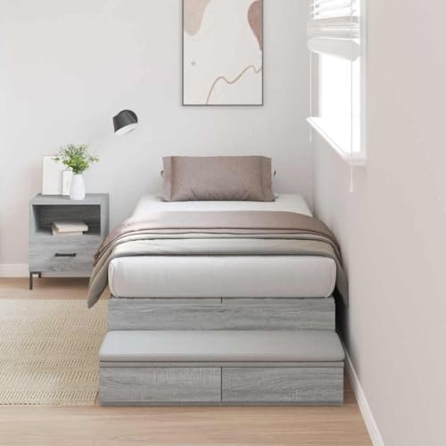 Qnhdfrt Stauraumbettgestell Grau Sonoma 80x200 cm Modernes Bett mit 6 Schubladen aus Holzwerkstoff für Ordnung im Schlafzimmer Robust bis 100 kg Qnhdfrt Stauraumbettgestell Grau Sonoma 80x200 cm Modernes Bett mit 6 Schubladen aus Holzwerkstoff für Ordnung im Schlafzimmer Robust bis 100 kg von Qnhdfrt