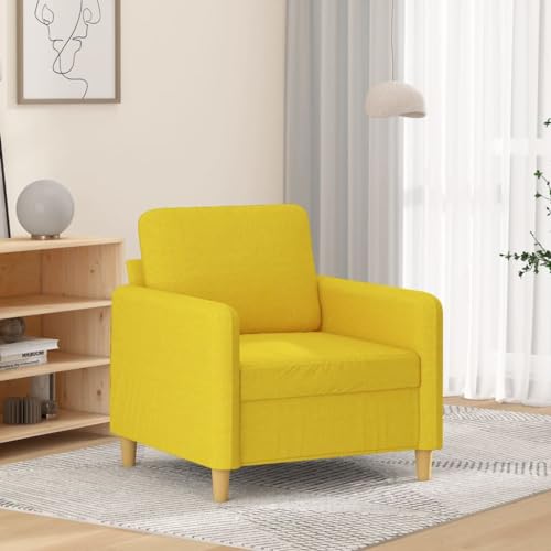 Qnhdfrt Stoff Sessel Hellgelb 60 cm Sitzbreite Bequemer Relaxsessel und Lesesessel mit Metallgestell für Wohnzimmer Esszimmer oder Homeoffice Qnhdfrt Stoff Sessel Hellgelb 60 cm Sitzbreite Bequemer Relaxsessel und Lesesessel mit Metallgestell für Wohnzimmer Esszimmer oder Homeoffice von Qnhdfrt