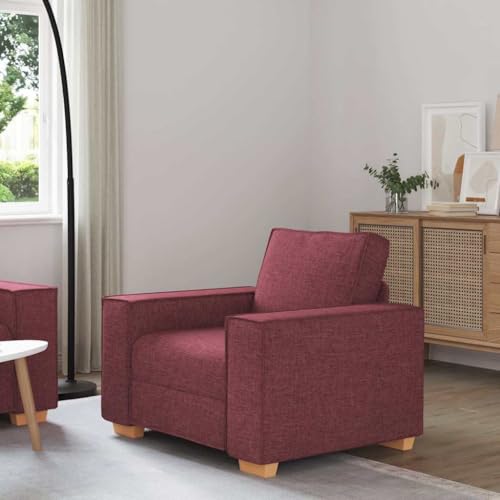Qnhdfrt Stoff Sessel Weinrot 60 cm Breit Komfortabler Lounge Sessel mit Breiten Armlehnen für Wohnzimmer Balkon oder Büro Qnhdfrt Stoff Sessel Weinrot 60 cm Breit Komfortabler Lounge Sessel mit Breiten Armlehnen für Wohnzimmer Balkon oder Büro von Qnhdfrt
