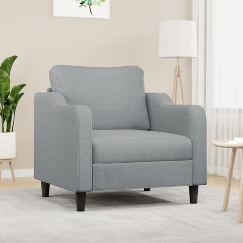 Qnhdfrt Stoffsessel Hellgrau 60 cm Bequemer Relaxsessel für Wohnzimmer, Balkon oder Leseecke mit Metallgestell Qnhdfrt Stoffsessel Hellgrau 60 cm Bequemer Relaxsessel für Wohnzimmer, Balkon oder Leseecke mit Metallgestell von Qnhdfrt