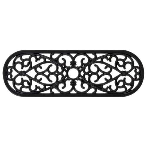 Qnhdfrt Stufenmatten 10 Stück 25x75 cm Schwarz Gummi 4 mm Vintage Design Robust & Anti-Rutsch für Innen Außen Treppen Flur und Büro Qnhdfrt Stufenmatten 10 Stück 25x75 cm Schwarz Gummi 4 mm Vintage Design Robust & Anti-Rutsch für Innen Außen Treppen Flur und Büro von Qnhdfrt