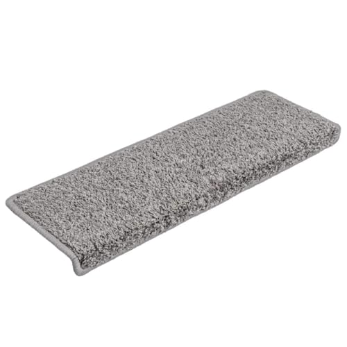 Qnhdfrt Stufenmatten 30 Stück Grau 65 x 21 x 4 cm Treppenmatten aus 100% Polypropylen selbstklebend rutschfest und schalldämmend für innen von Qnhdfrt