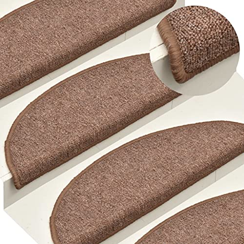 Qnhdfrt Stufenmatten Braun 56x17x3 cm 15 Stück Antirutsch Treppenteppich aus 100% PP Tufting Selbstklebend Schalldämpfend & Waschbar für Innenbereich Qnhdfrt Stufenmatten Braun 56x17x3 cm 15 Stück Antirutsch Treppenteppich aus 100% PP Tufting Selbstklebend Schalldämpfend & Waschbar für Innenbereich von Qnhdfrt