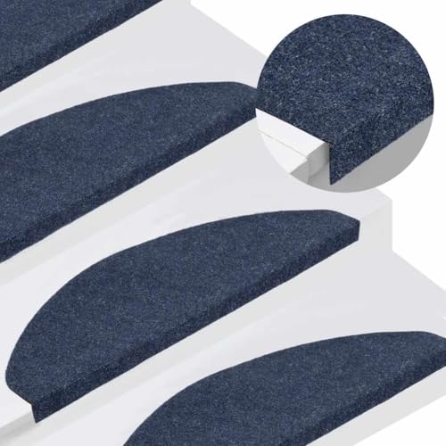 Qnhdfrt Stufenmatten Selbstklebend 30 Stück Blau 65x22 5x3 5 cm Nadelfilz Treppenmatten rutschfest Schalldämmend für Treppenstufen Innenbereich von Qnhdfrt