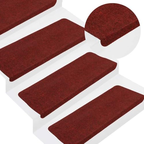 Qnhdfrt Stufenmatten Selbstklebend 30 Stück Rot 65x24,5x3,5 cm Nadelfilz Treppenteppich rutschfest & Schalldämmend für Treppenstufen Modernes Design Qnhdfrt Stufenmatten Selbstklebend 30 Stück Rot 65x24,5x3,5 cm Nadelfilz Treppenteppich rutschfest & Schalldämmend für Treppenstufen Modernes Design von Qnhdfrt