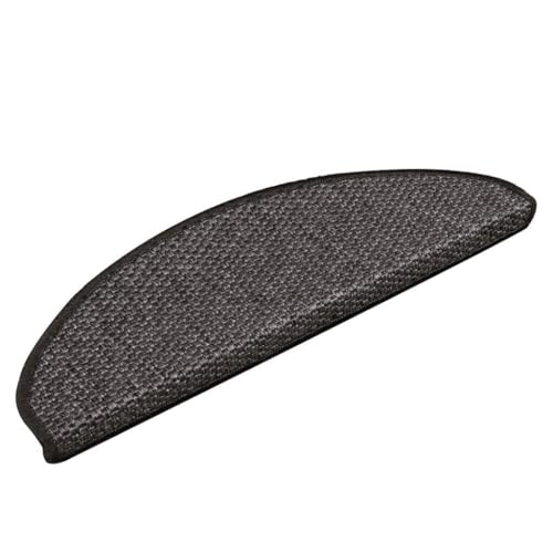 Qnhdfrt Stufenmatten Selbstklebend 30Stk Anthrazit Sisal-Optik 65x21x4cm Treppenmatten mit Antirutschfunktion für Innenbereich Modernes Design von Qnhdfrt
