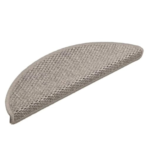 Qnhdfrt Stufenmatten Selbstklebend 30Stk Sisal-Optik Treppenmatten 56x17x3cm Silber Antirutsch & Schalldämpfend für Treppenstufen Innenbereich von Qnhdfrt